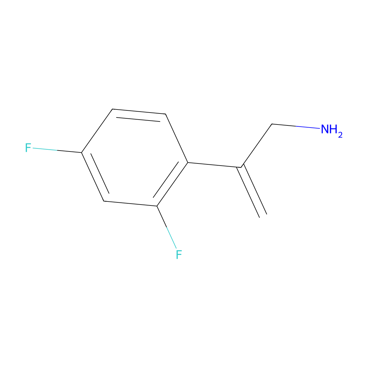 2-(2,4-Difluorophenyl)prop-2-en-1-amine molecular structure, CAS 1521847-24-4