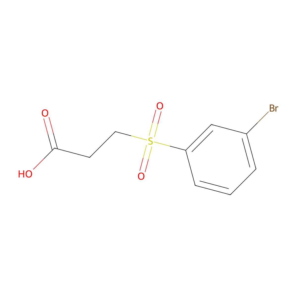 3-(3-Bromobenzenesulfonyl)propanoic acid molecular structure, CAS 1521854-24-9