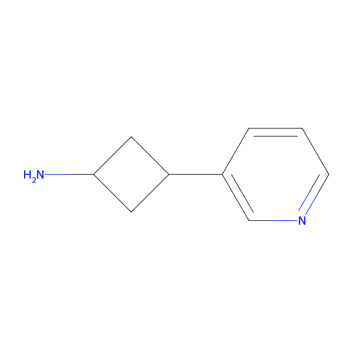 3-(Pyridin-3-yl)cyclobutan-1-amine molecular structure, CAS 1521871-43-1