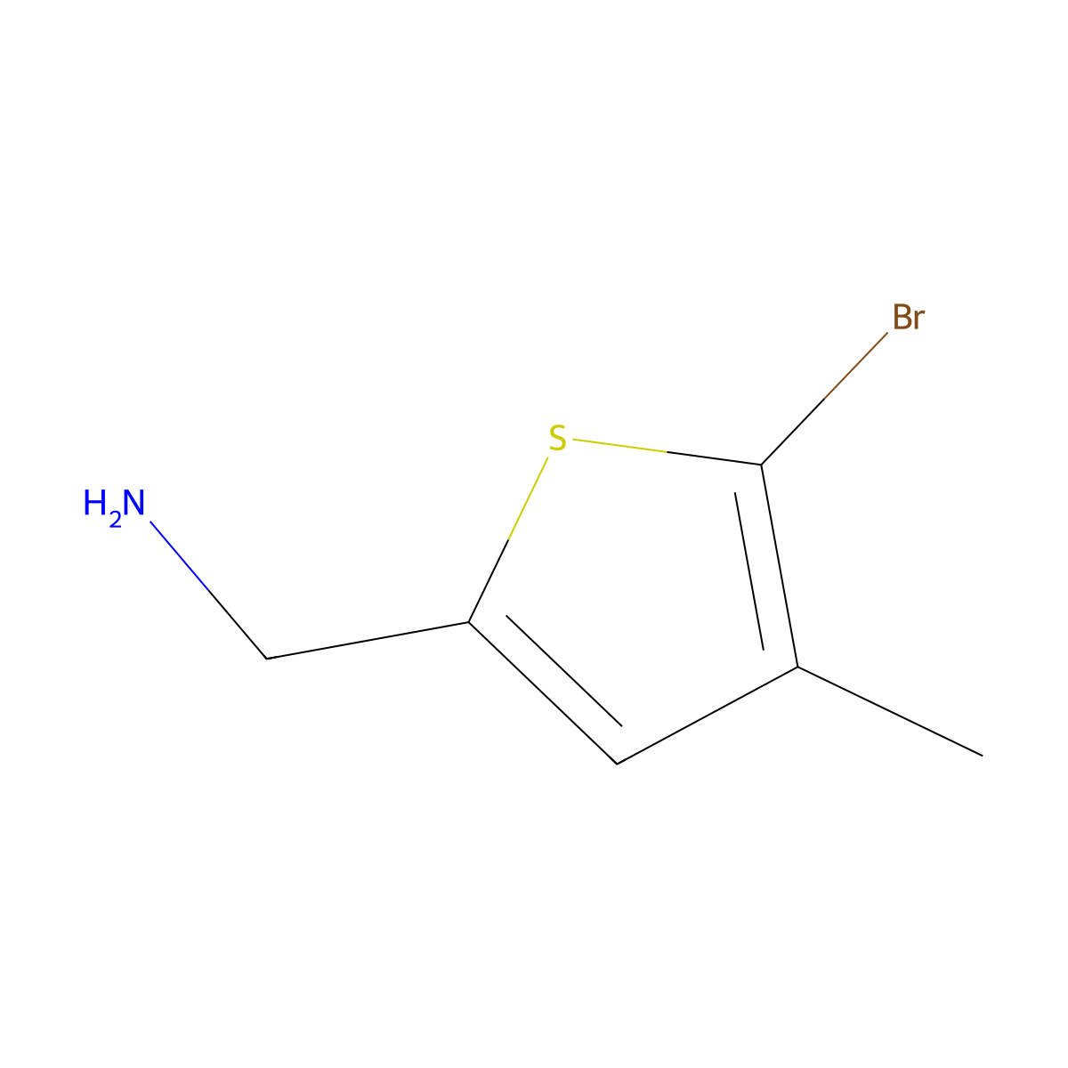 1-(5-Bromo-4-methylthiophen-2-yl)methanamine molecular structure, CAS 1521873-31-3