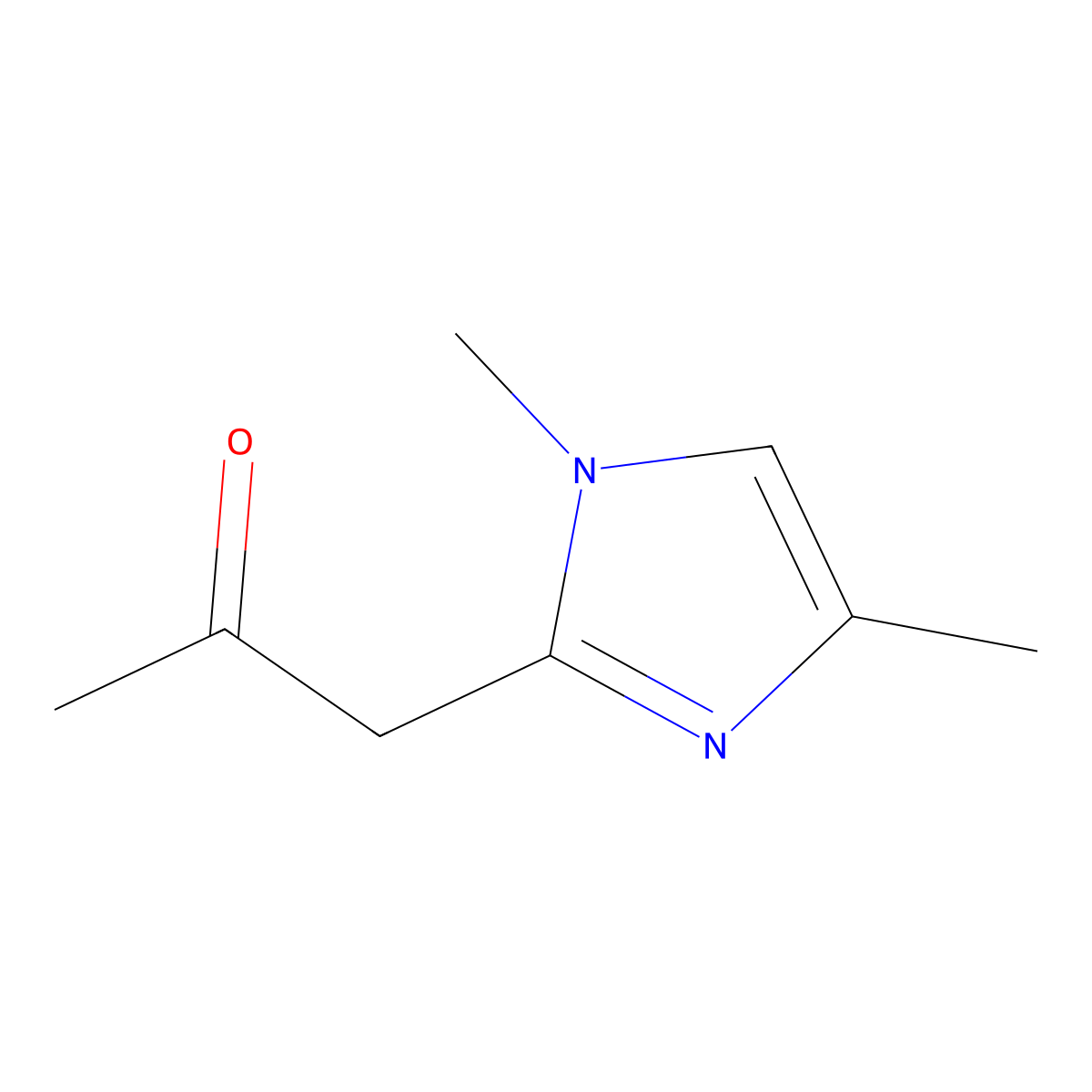 1-(1,4-Dimethyl-1H-imidazol-2-yl)propan-2-one molecular structure, CAS 1521887-80-8