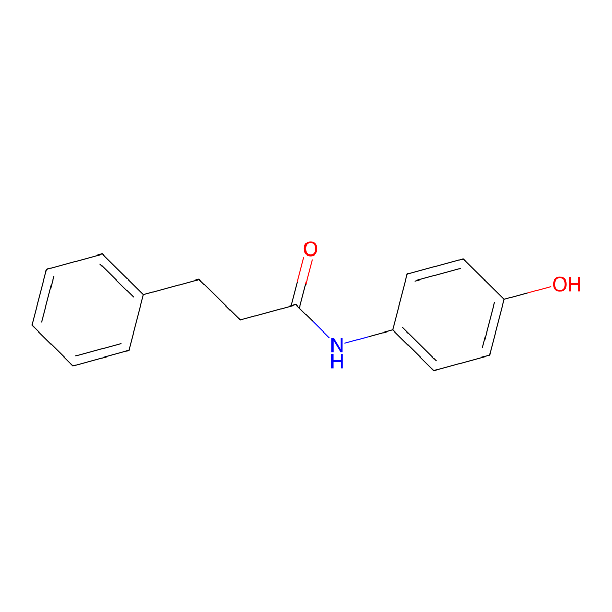 N-(4-hydroxyphenyl)-3-phenylpropanamide molecular structure, CAS 152189-77-0