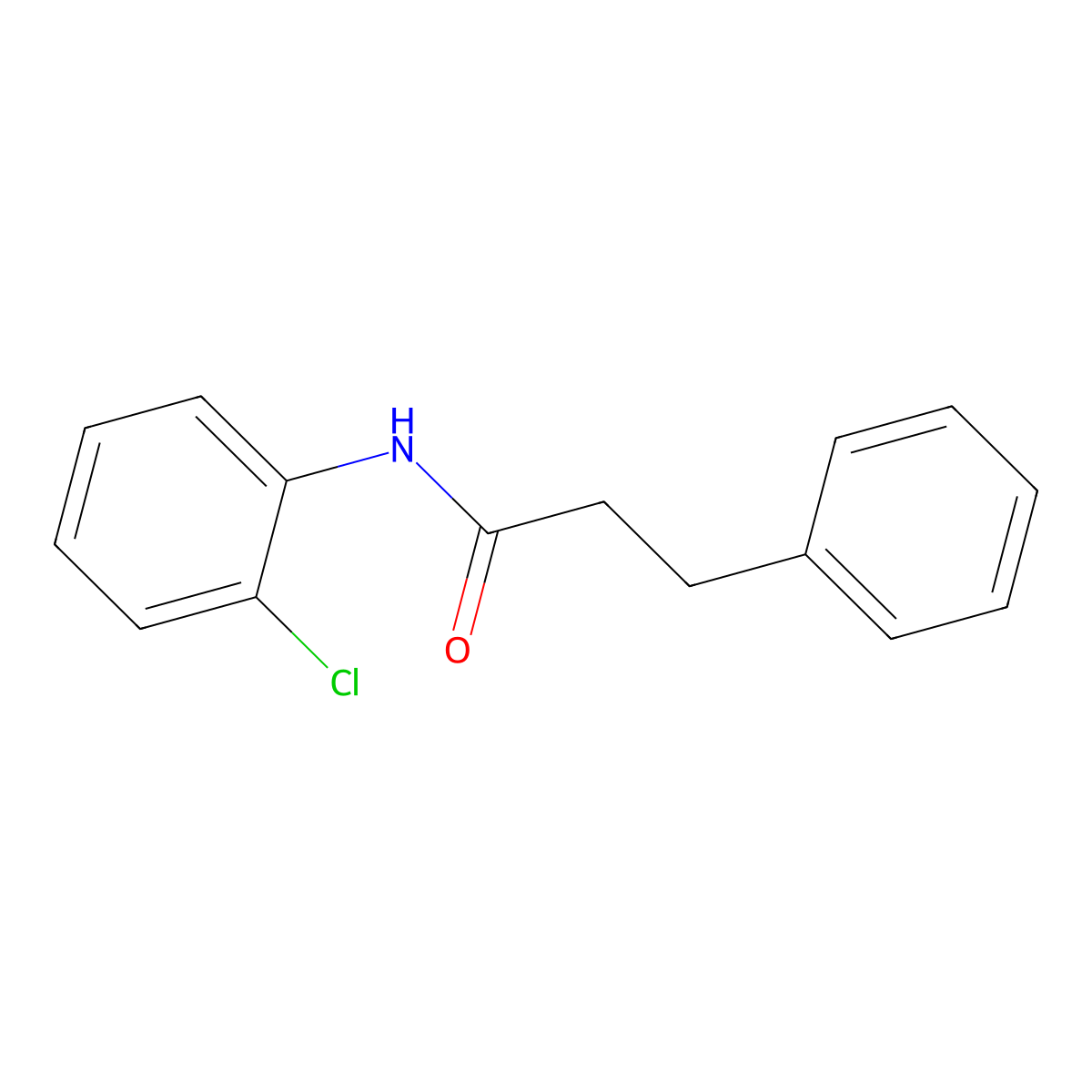 N-(2-chlorophenyl)-3-phenylpropanamide molecular structure, CAS 152189-79-2