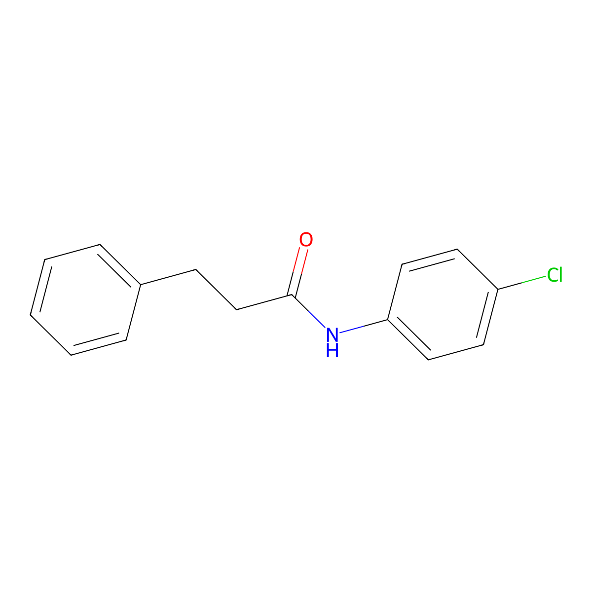 N-(4-chlorophenyl)-3-phenylpropanamide molecular structure, CAS 152189-81-6