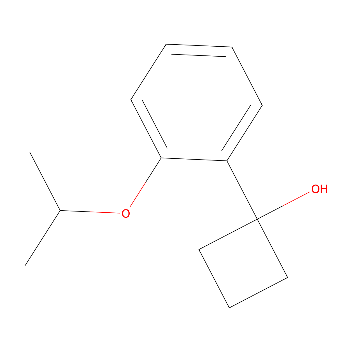 1-(2-Isopropoxyphenyl)cyclobutanol molecular structure, CAS 1521901-23-4