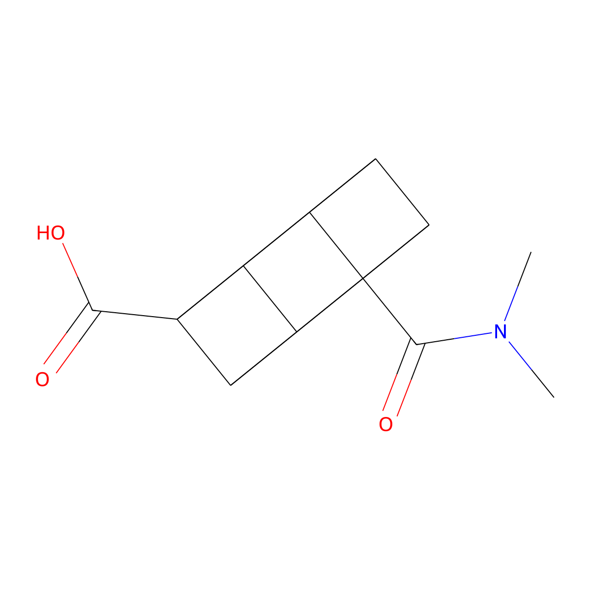 (2r,3R,4s,5S)-4-(dimethylcarbamoyl)cubane-1-carboxylic acid molecular structure, CAS 152191-43-0