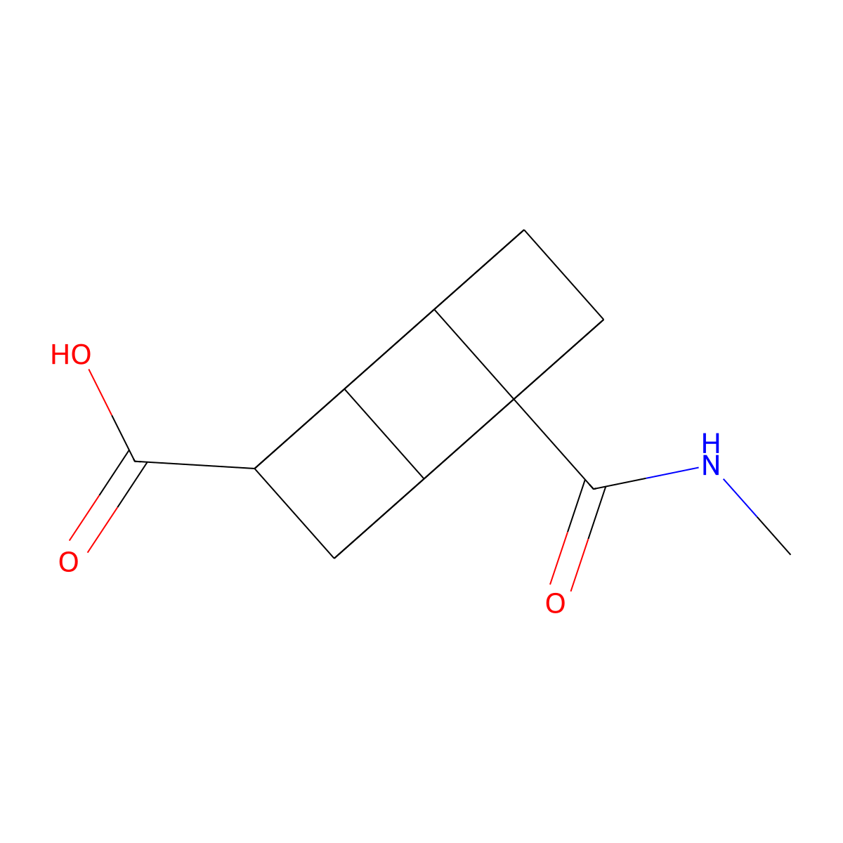 (2r,3R,4s,5S)-4-(methylcarbamoyl)cubane-1-carboxylic acid molecular structure, CAS 152191-44-1