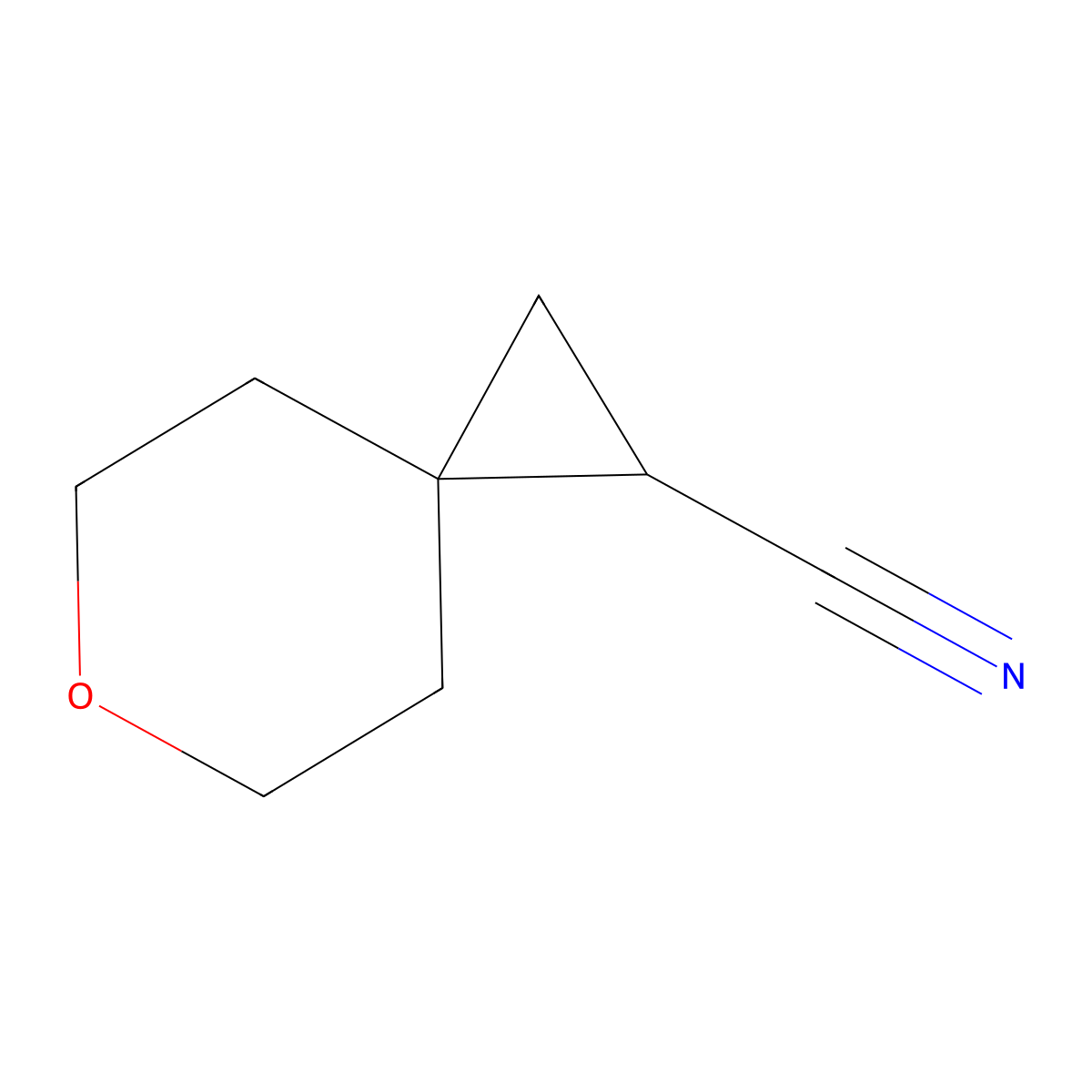 6-Oxaspiro[2.5]octane-1-carbonitrile molecular structure, CAS 1521913-74-5