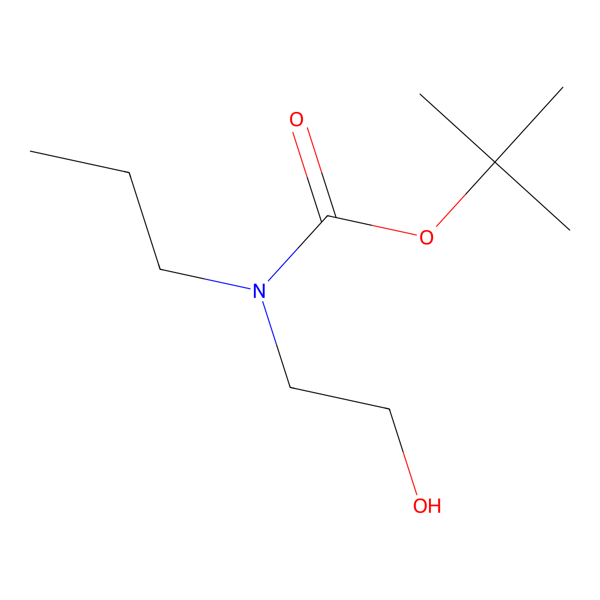(2-Hydroxy-ethyl)-propyl-carbamic acid tert-butyl ester molecular structure, CAS 152192-96-6