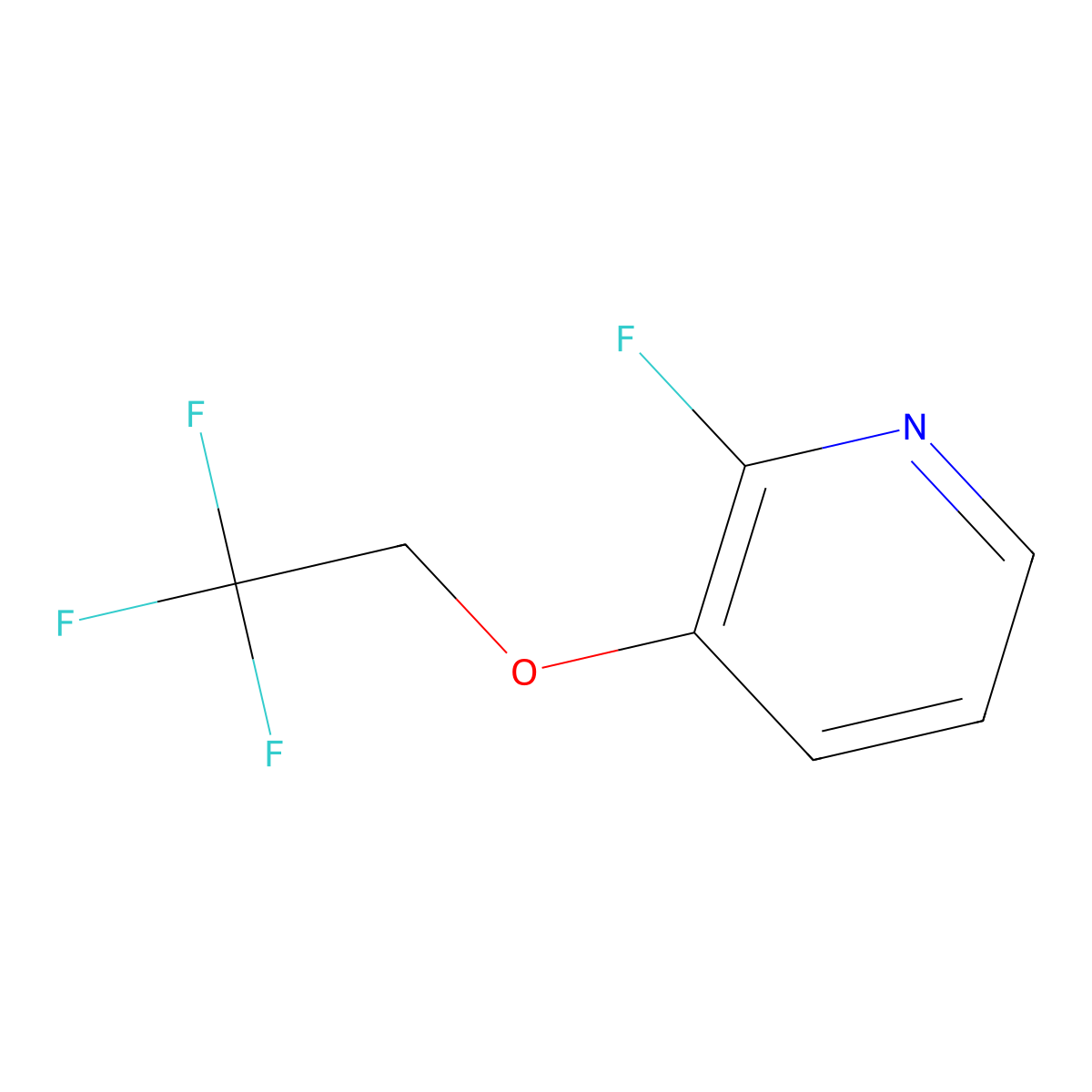 2-Fluoro-3-(2,2,2-trifluoroethoxy)pyridine molecular structure, CAS 1521921-79-8