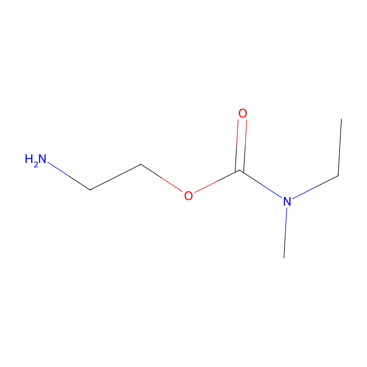 2-aminoethyl N-ethyl-N-methylcarbamate molecular structure, CAS 1521924-49-1