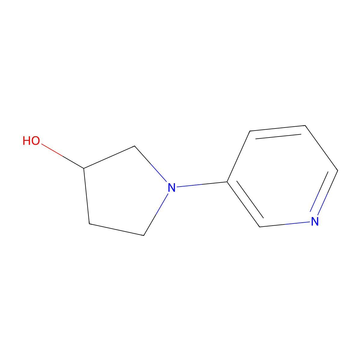 1-(Pyridin-3-yl)pyrrolidin-3-ol molecular structure, CAS 1521927-77-4