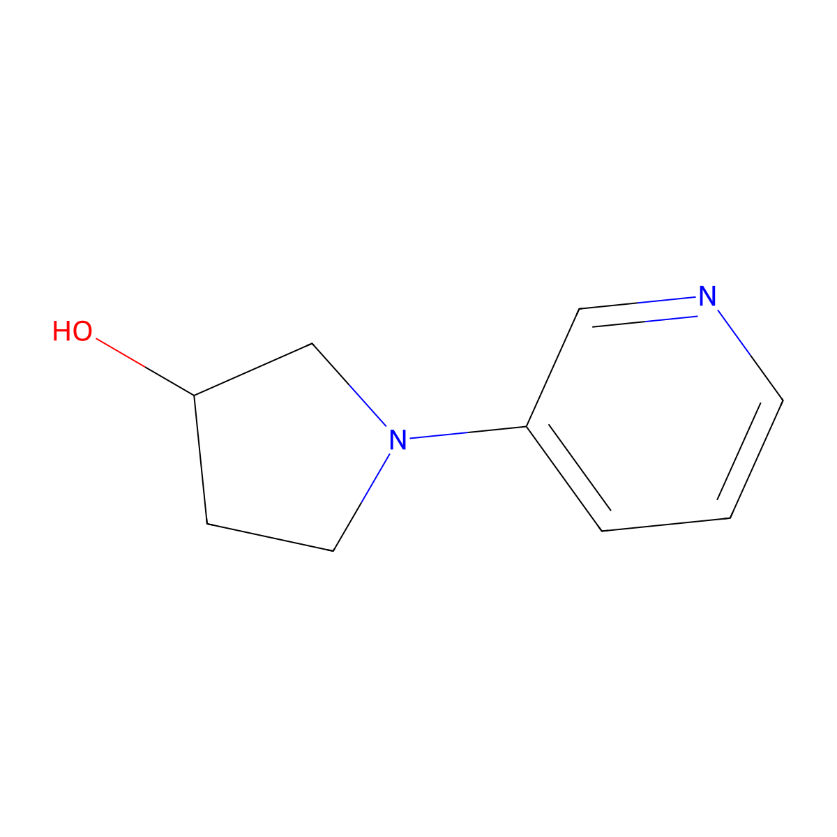 1-(Pyridin-3-yl)pyrrolidin-3-ol molecular structure, CAS 1521927-77-4