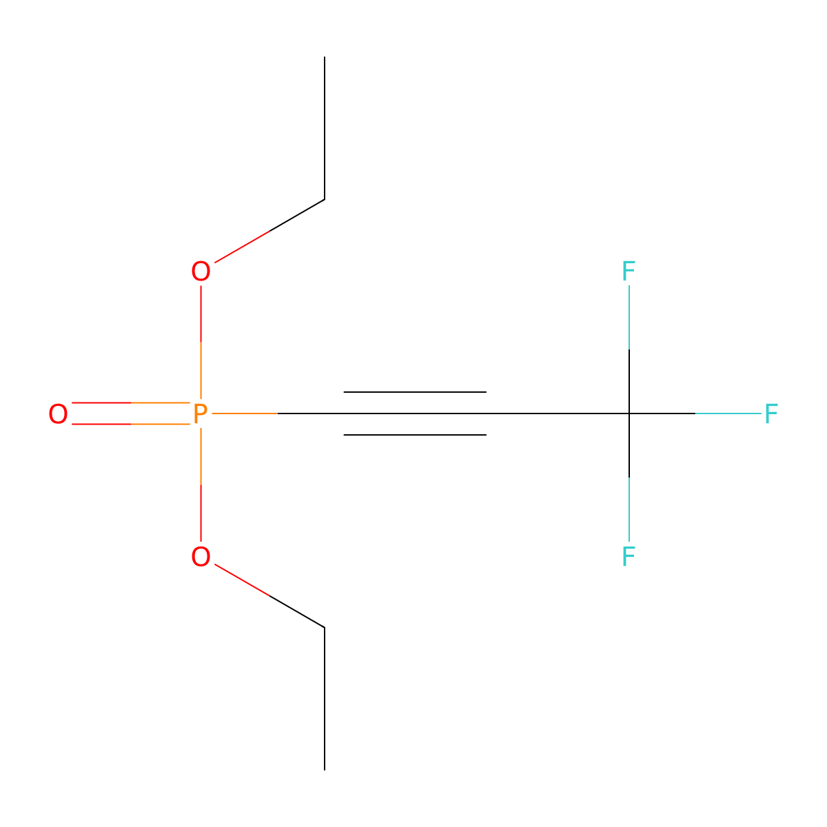 Diethyl (3,3,3-trifluoroprop-1-yn-1-yl)phosphonate molecular structure, CAS 152193-58-3