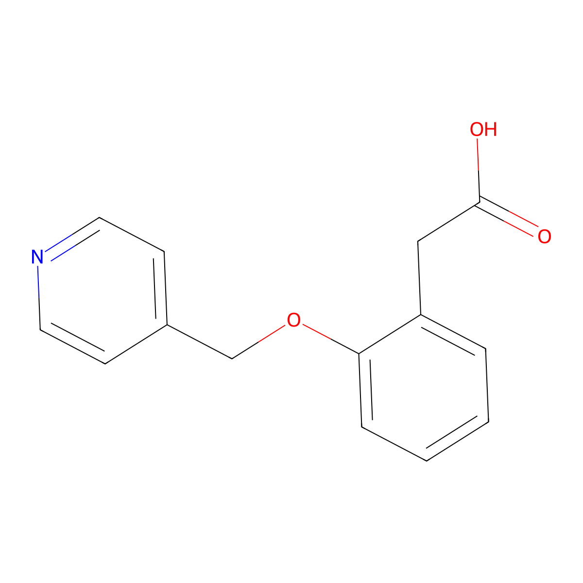 2-(2-(Pyridin-4-ylmethoxy)phenyl)acetic acid molecular structure, CAS 1521945-79-8