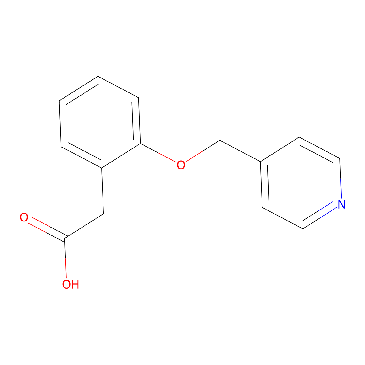2-(2-(Pyridin-4-ylmethoxy)phenyl)acetic acid molecular structure, CAS 1521945-79-8