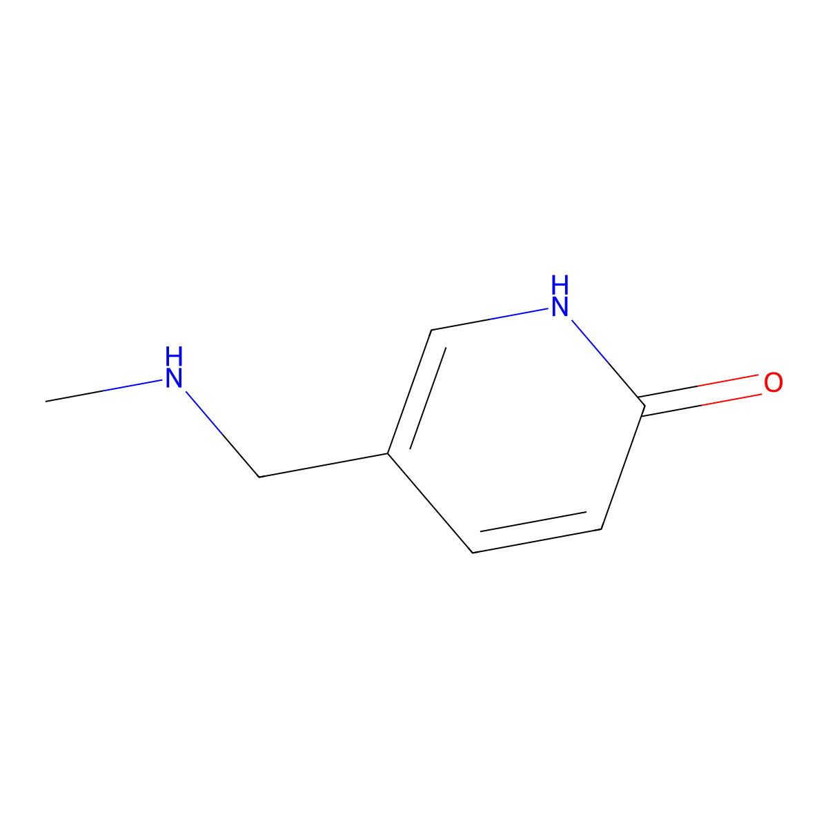 5-((Methylamino)methyl)pyridin-2(1H)-one molecular structure, CAS 152195-86-3