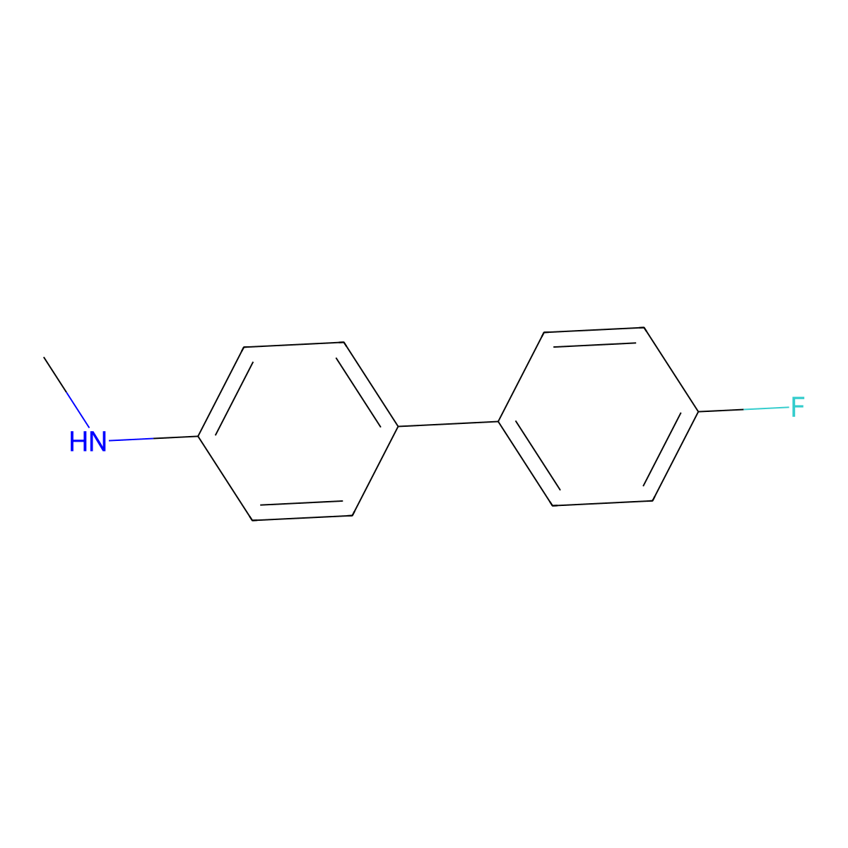 4-(4-fluorophenyl)-N-methylaniline molecular structure, CAS 1521968-94-4