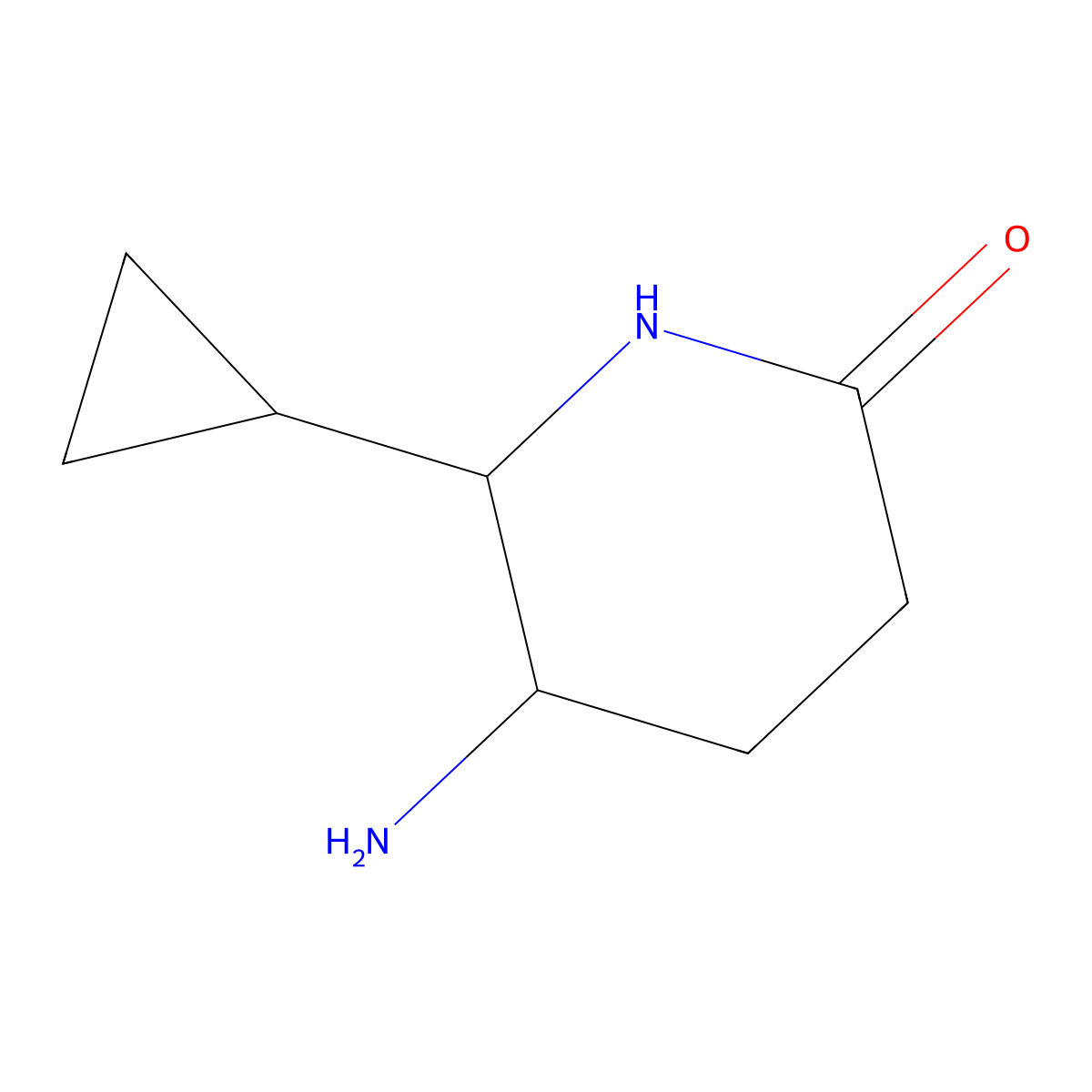 5-Amino-6-cyclopropylpiperidin-2-one molecular structure, CAS 1521978-53-9