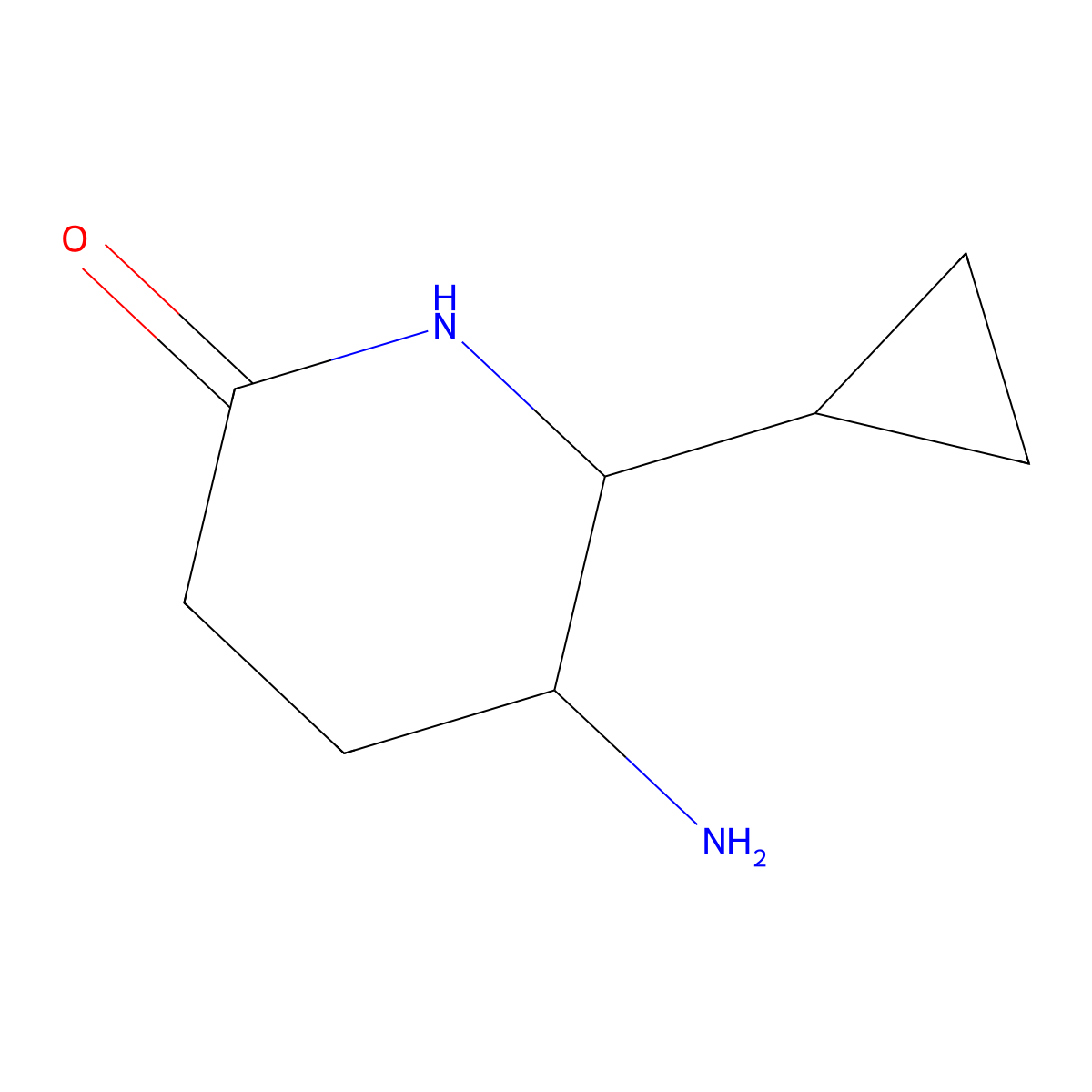 5-Amino-6-cyclopropylpiperidin-2-one molecular structure, CAS 1521978-53-9