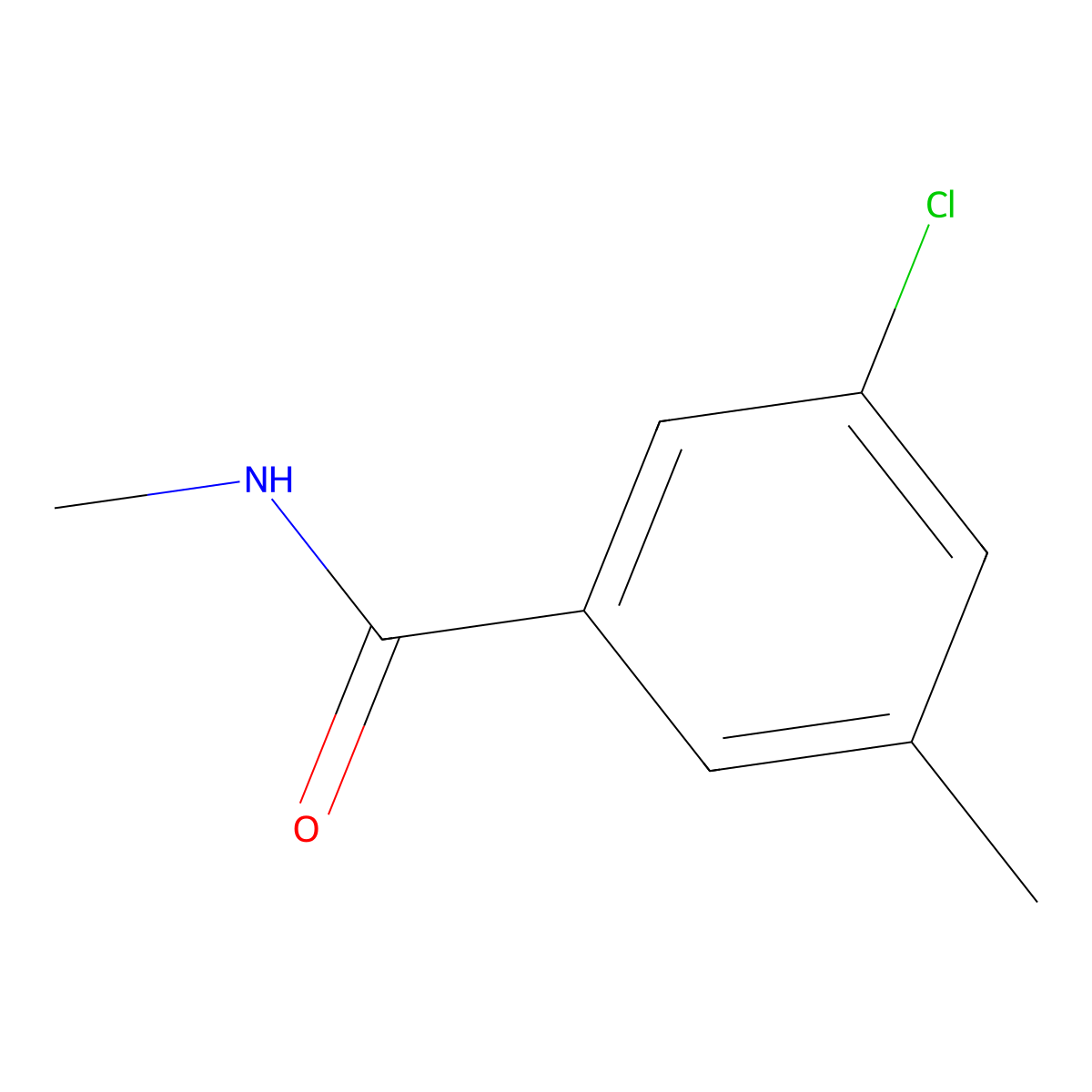 3-chloro-N,5-dimethylbenzamide molecular structure, CAS 1521981-80-5