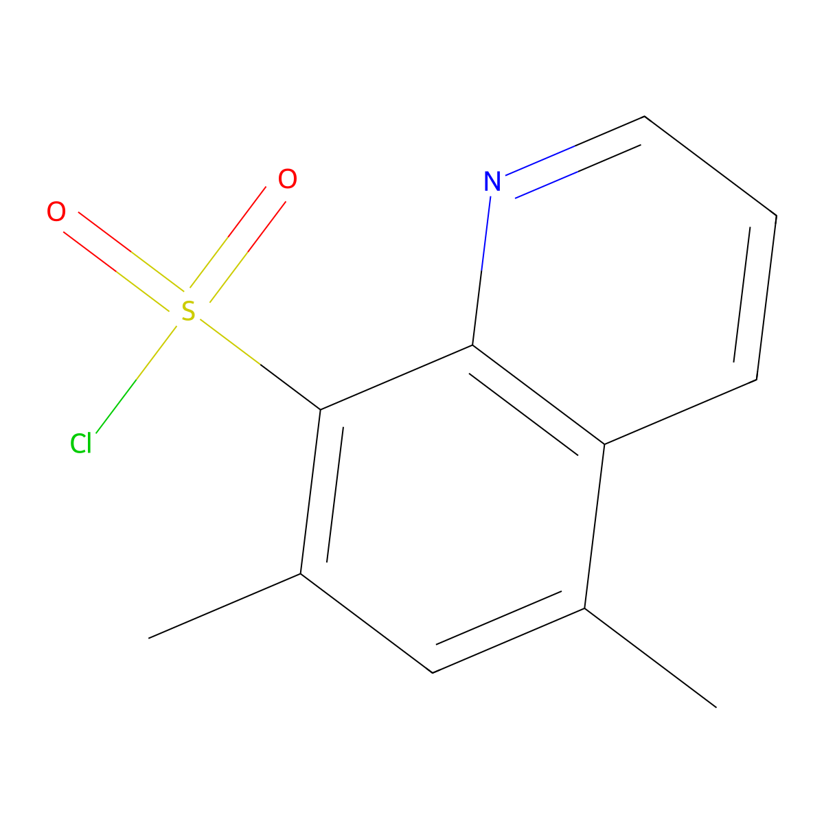 5,7-Dimethylquinoline-8-sulfonyl chloride molecular structure, CAS 1521982-47-7