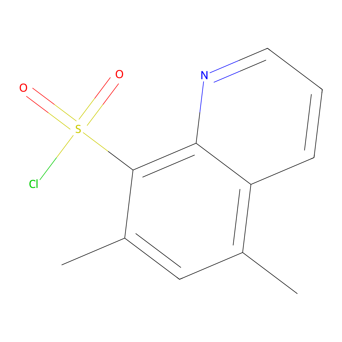 5,7-Dimethylquinoline-8-sulfonyl chloride molecular structure, CAS 1521982-47-7