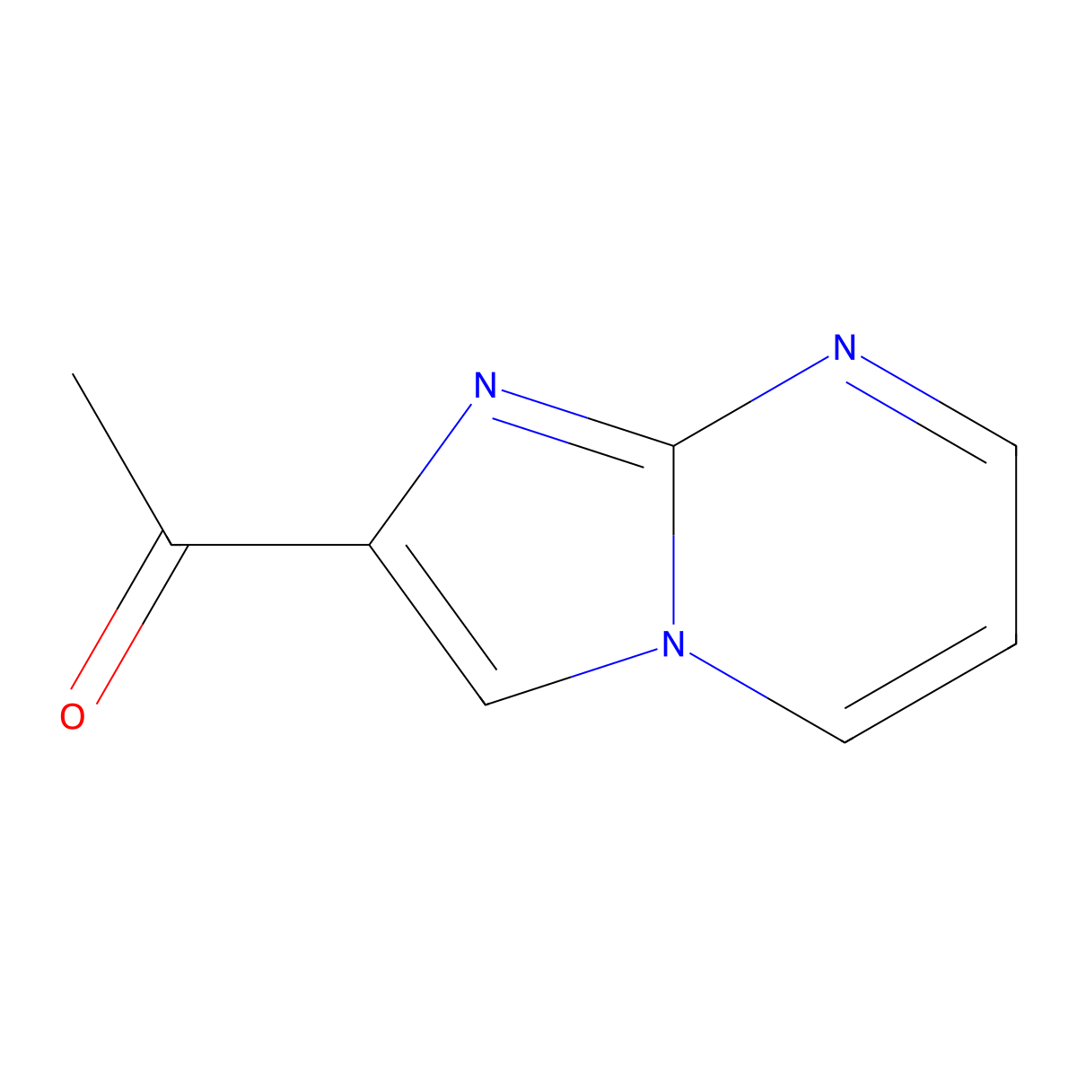 1-{Imidazo[1,2-a]pyrimidin-2-yl}ethan-1-one molecular structure, CAS 1521986-79-7