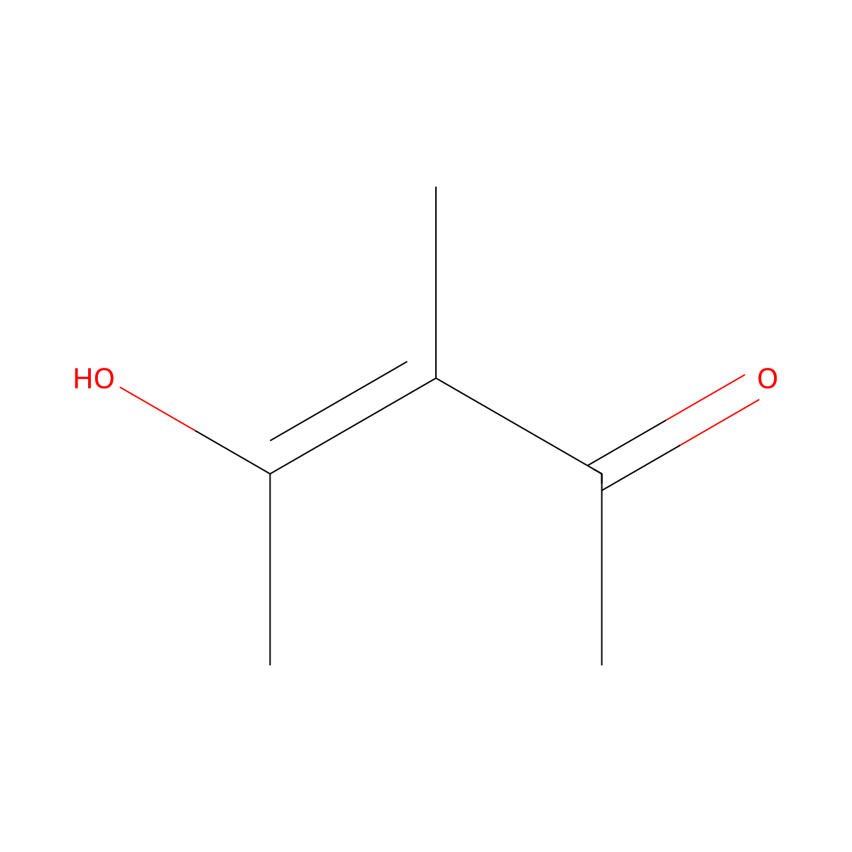 3-Penten-2-one, 4-hydroxy-3-methyl- molecular structure, CAS 1522-25-4