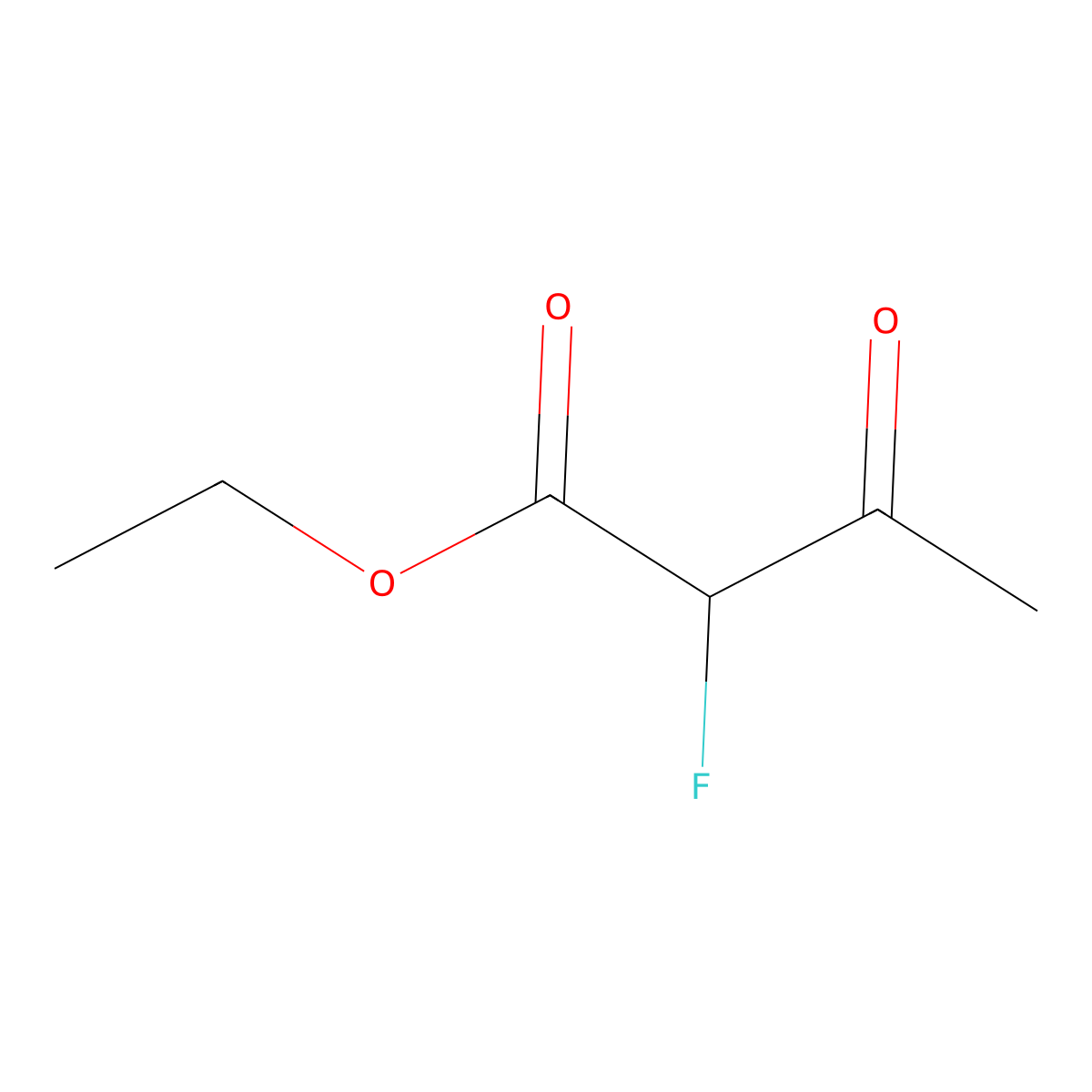 Ethyl 2-fluoro-3-oxobutanoate molecular structure, CAS 1522-41-4