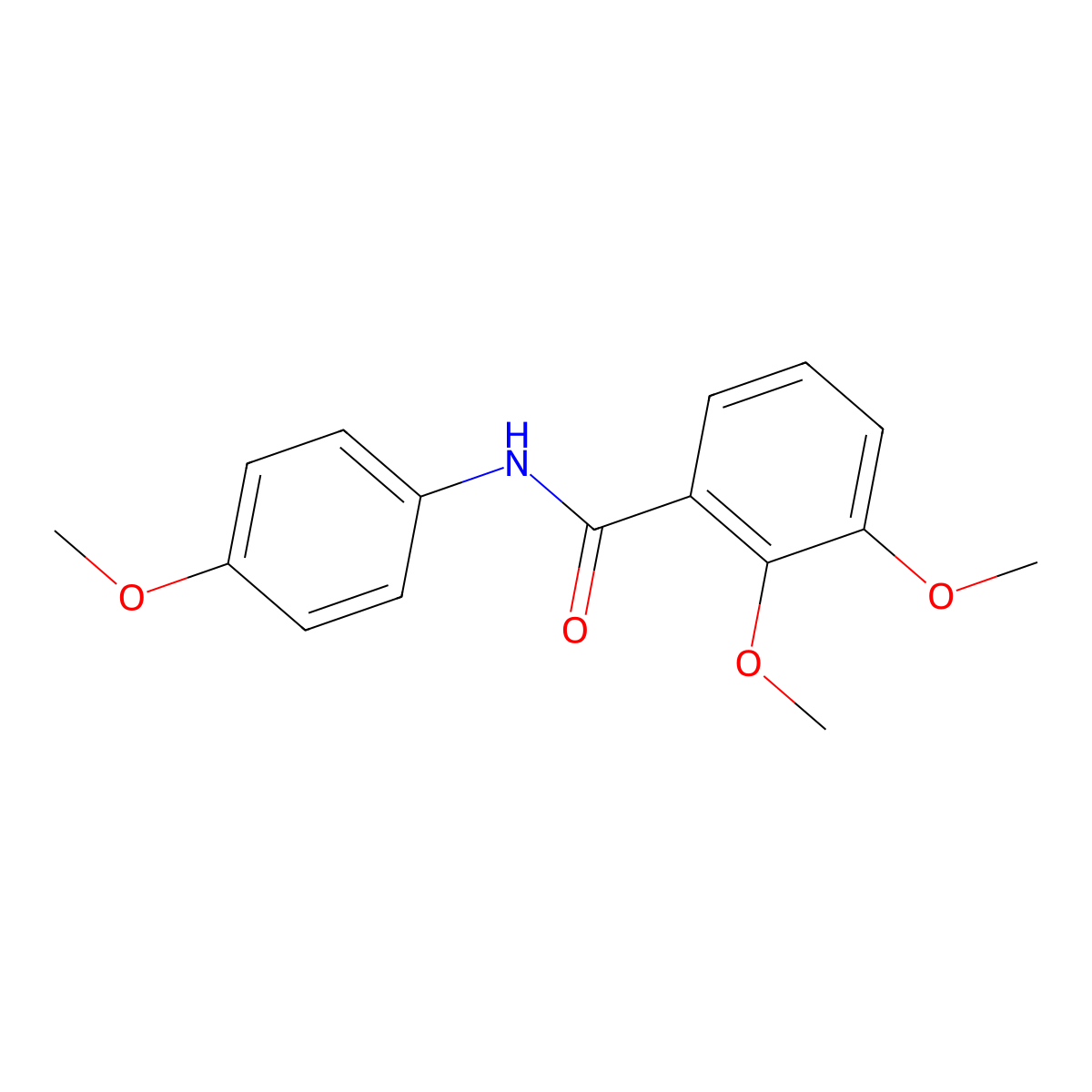 2,3-dimethoxy-N-(4-methoxyphenyl)benzamide molecular structure, CAS 1522-63-0