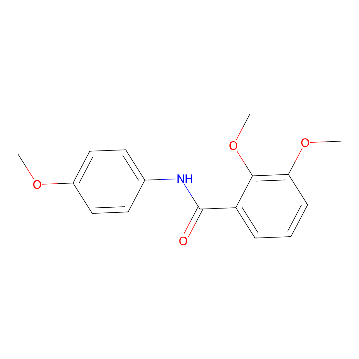2,3-dimethoxy-N-(4-methoxyphenyl)benzamide molecular structure, CAS 1522-63-0