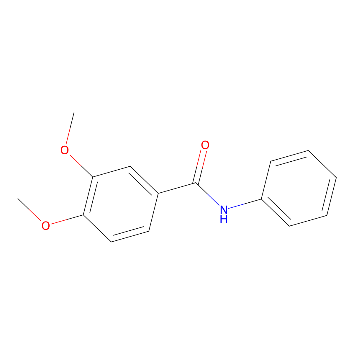 3,4-dimethoxy-N-phenylbenzamide molecular structure, CAS 1522-67-4