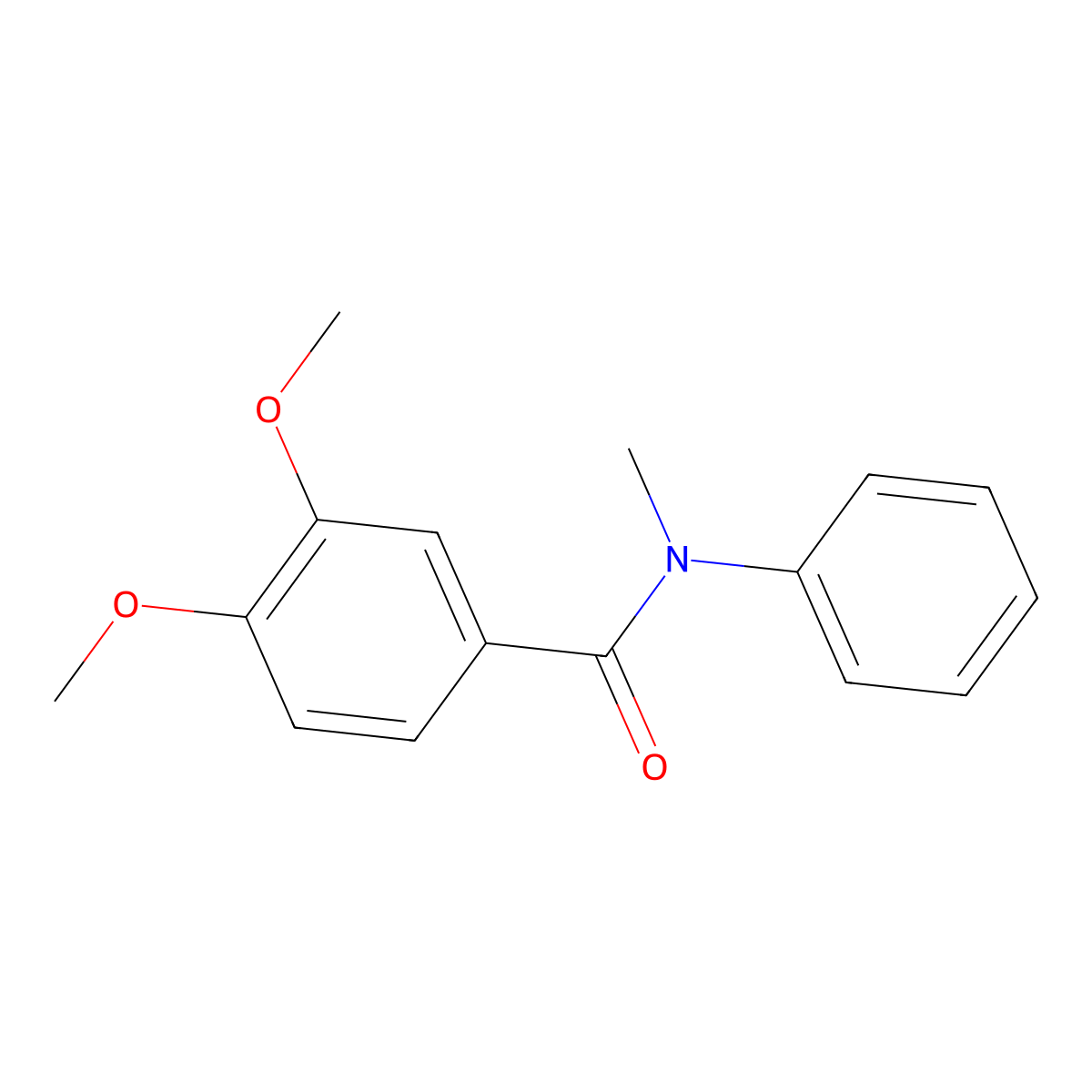 3,4-Dimethoxy-N-methyl-N-phenylbenzamide molecular structure, CAS 1522-68-5