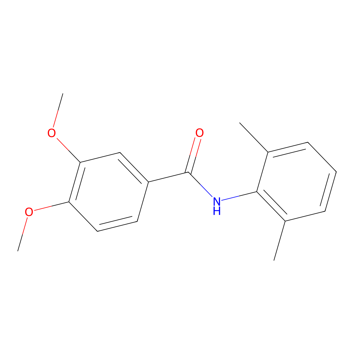 N-(2,6-dimethylphenyl)-3,4-dimethoxybenzamide molecular structure, CAS 1522-73-2
