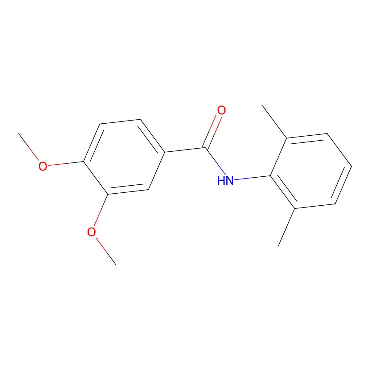 N-(2,6-dimethylphenyl)-3,4-dimethoxybenzamide molecular structure, CAS 1522-73-2