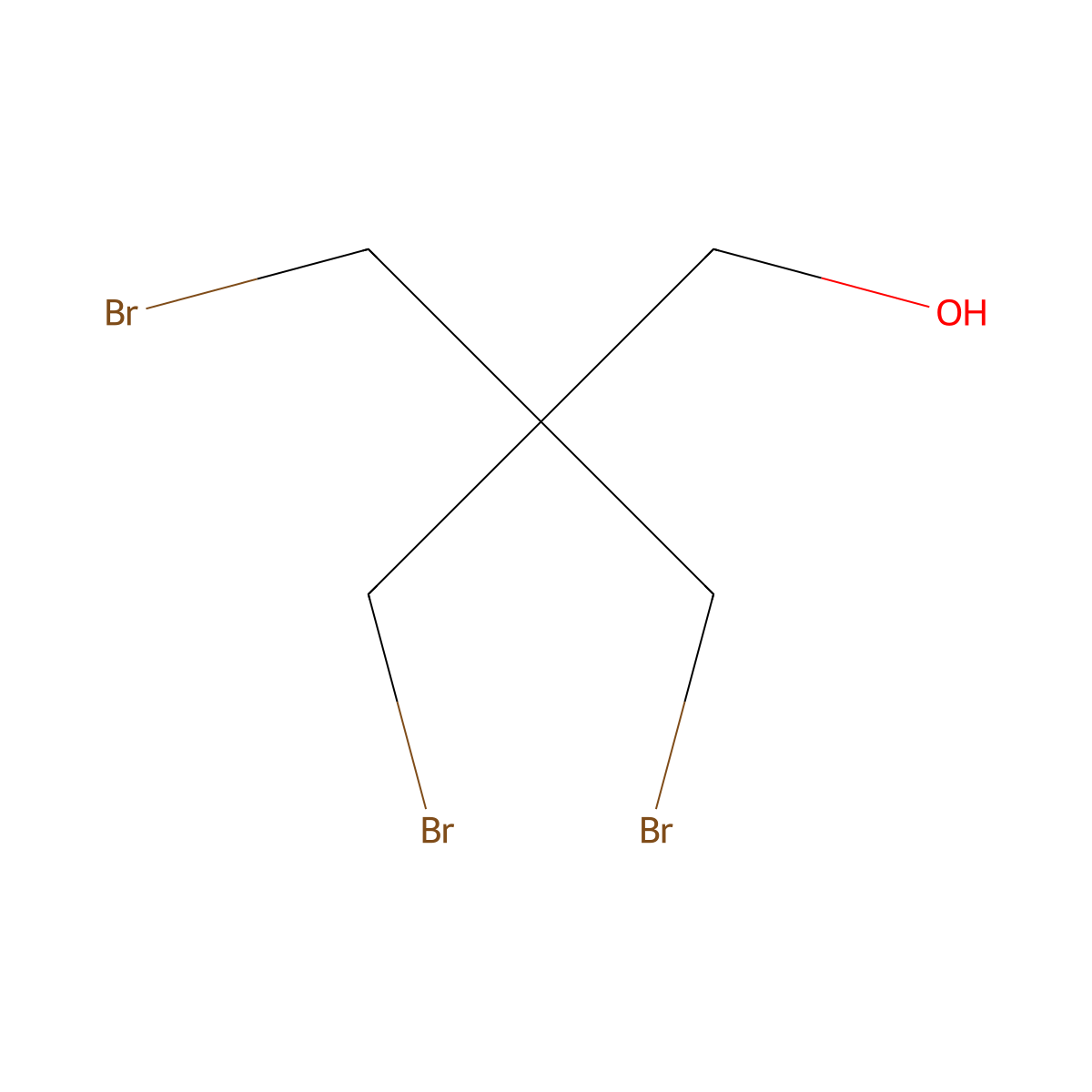 Pentaerythritol tribromide molecular structure, CAS 1522-92-5