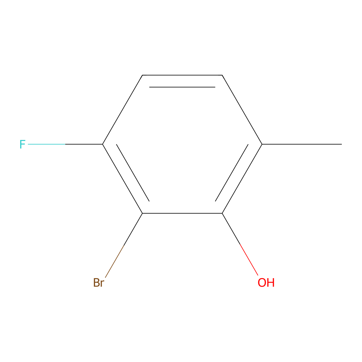 2-Bromo-3-fluoro-6-methylphenol molecular structure, CAS 1522001-79-1