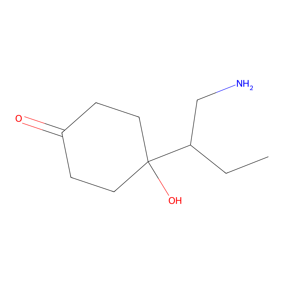 4-(1-Aminobutan-2-YL)-4-hydroxycyclohexan-1-one molecular structure, CAS 1522004-33-6