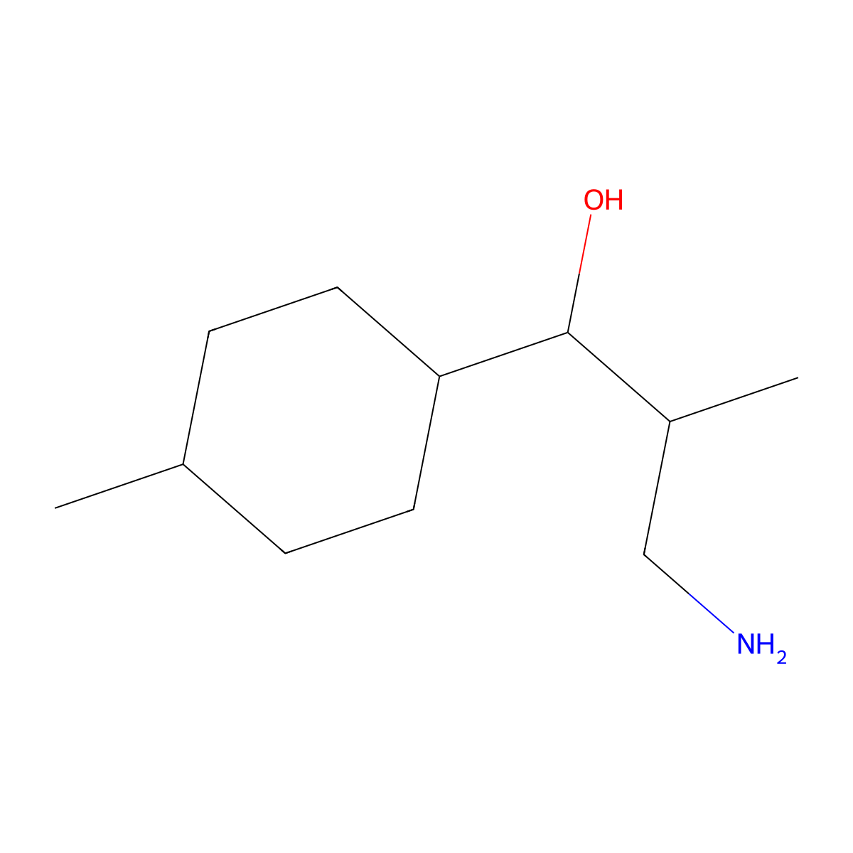 3-Amino-2-methyl-1-(4-methylcyclohexyl)propan-1-ol molecular structure, CAS 1522019-84-6