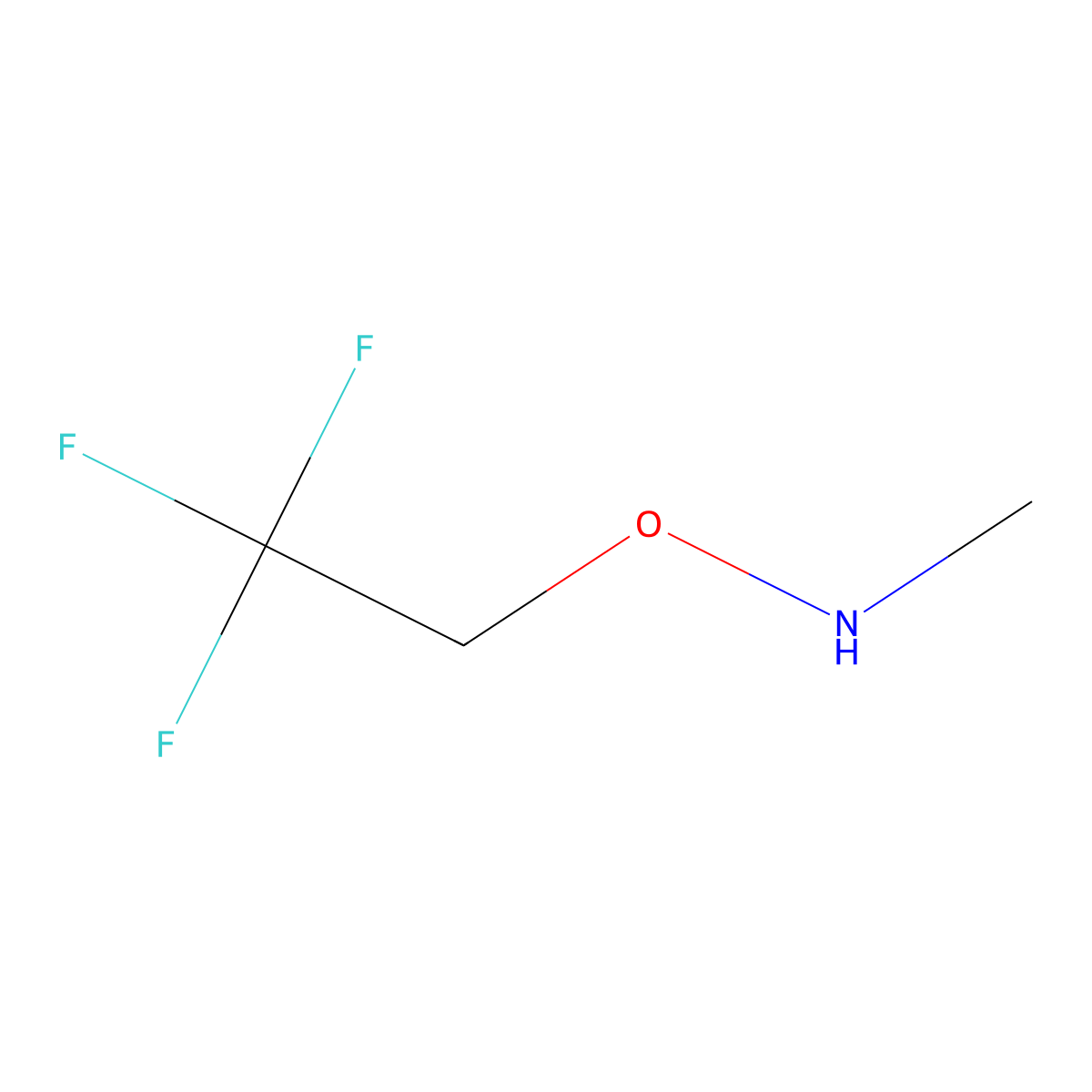 Methyl(2,2,2-trifluoroethoxy)amine molecular structure, CAS 1522026-59-0