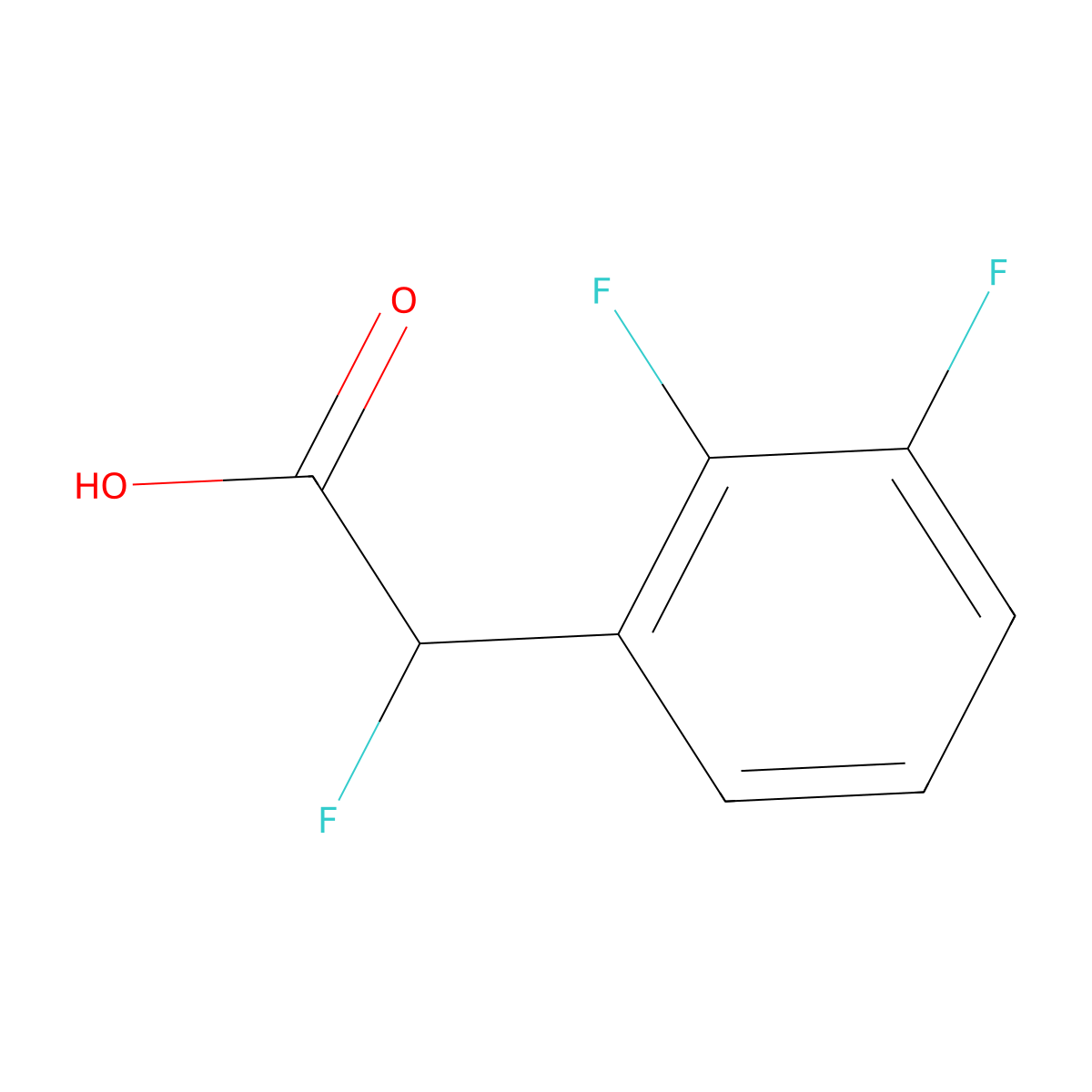 2-(2,3-Difluorophenyl)-2-fluoroacetic acid molecular structure, CAS 1522029-22-6