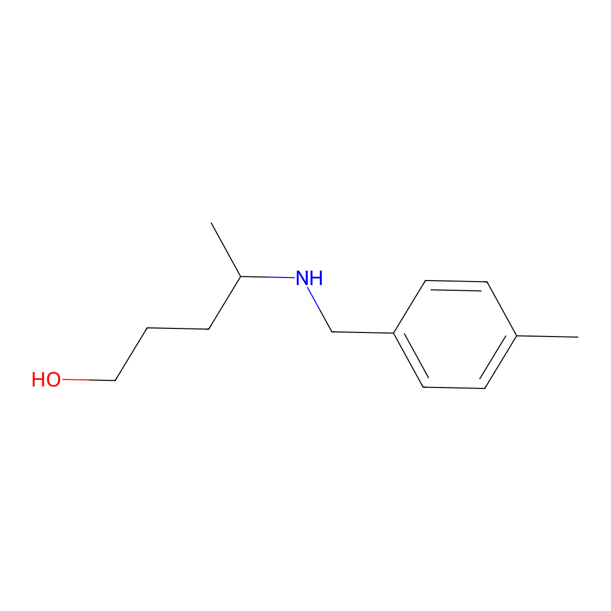 4-{[(4-Methylphenyl)methyl]amino}pentan-1-ol molecular structure, CAS 1522033-62-0