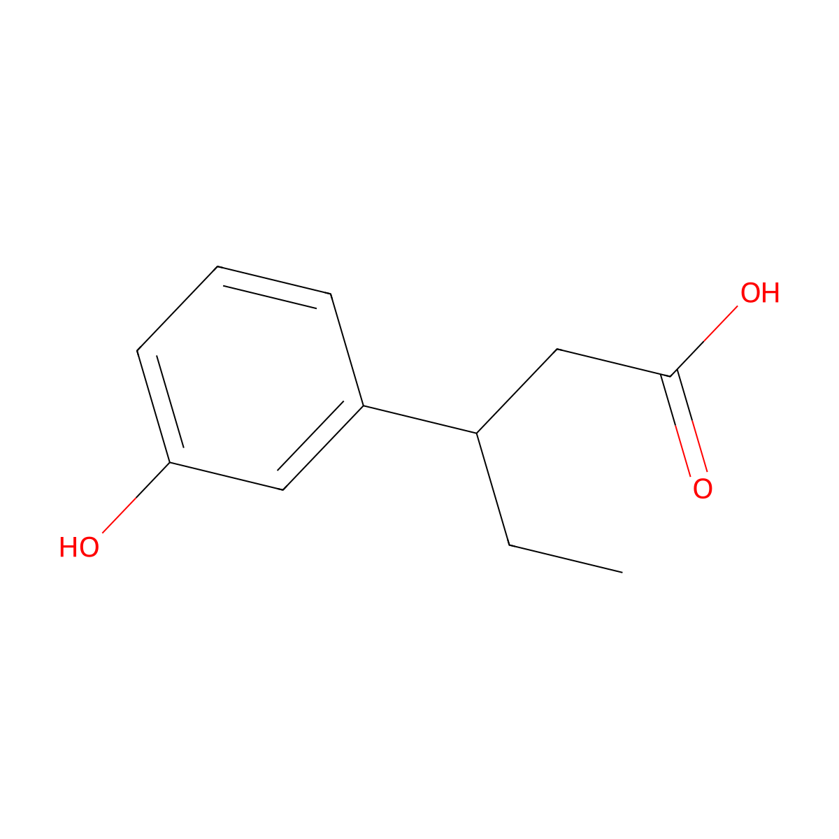 3-(3-Hydroxyphenyl)pentanoic acid molecular structure, CAS 1522045-02-8
