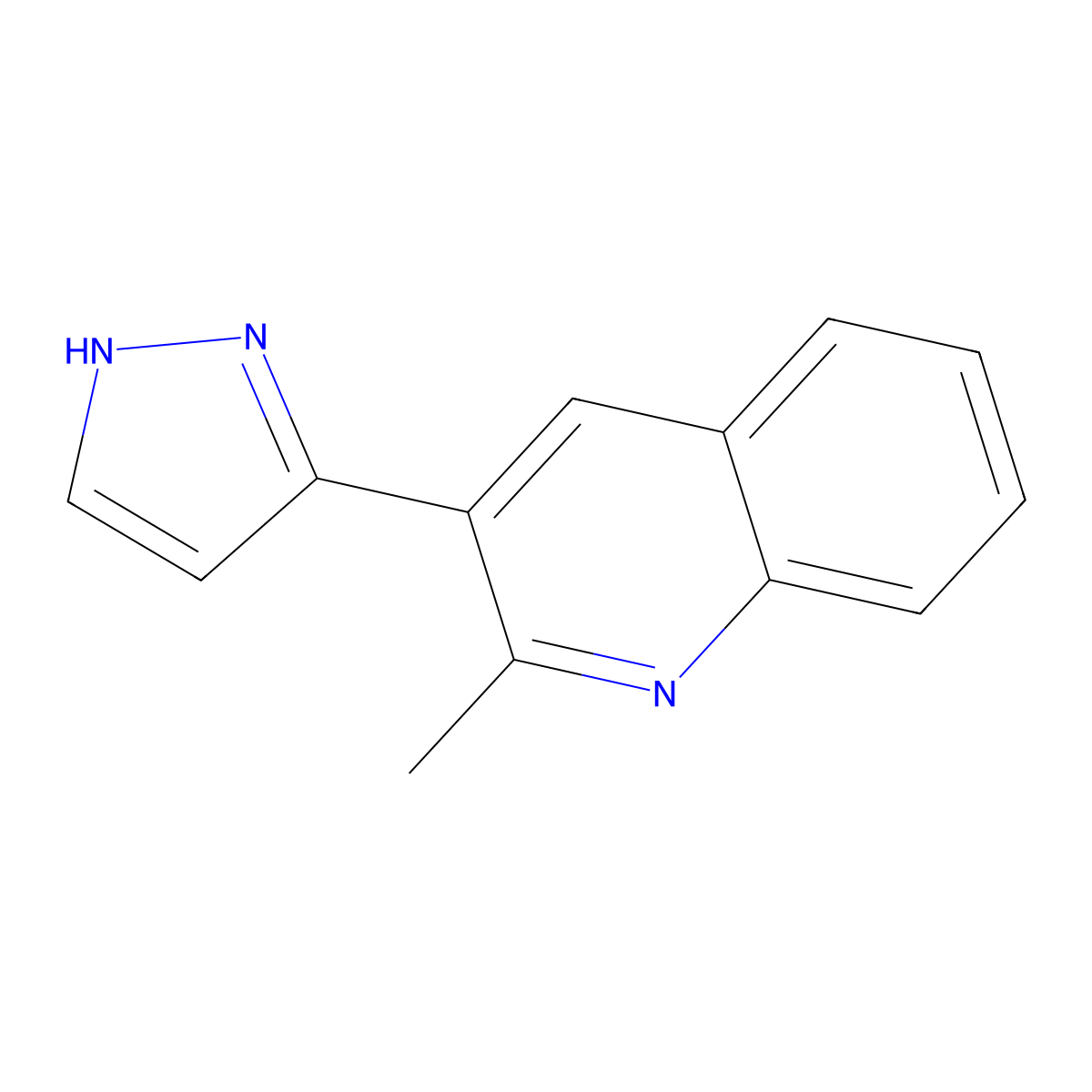 2-Methyl-3-(1H-pyrazol-3-YL)quinoline molecular structure, CAS 1522045-75-5