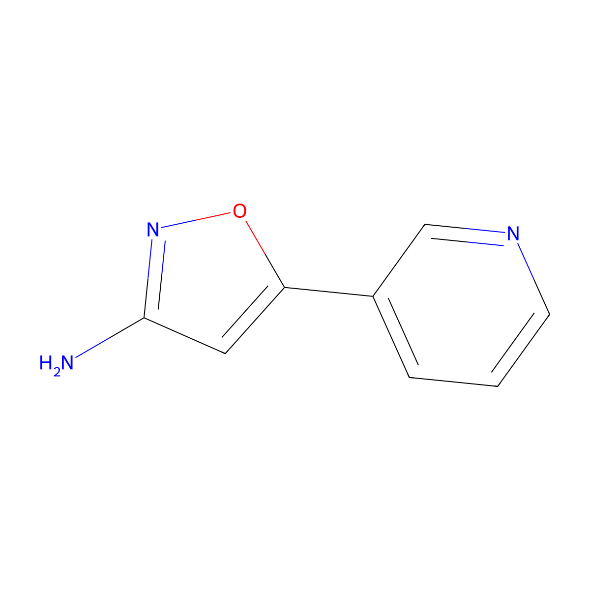 5-(Pyridin-3-yl)-1,2-oxazol-3-amine molecular structure, CAS 1522087-88-2