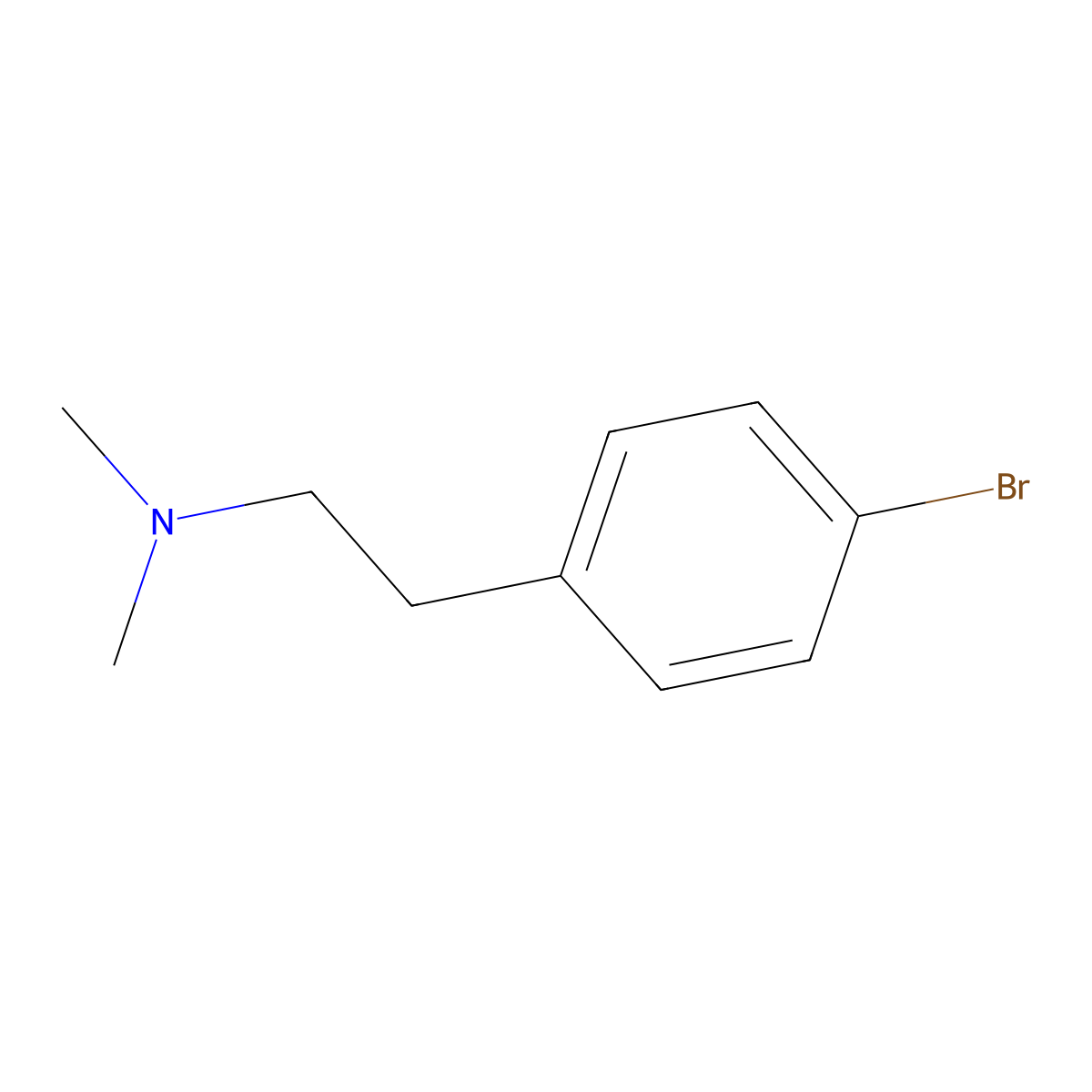 (2-(4-Bromophenyl)ethyl)dimethylamine molecular structure, CAS 15221-61-1