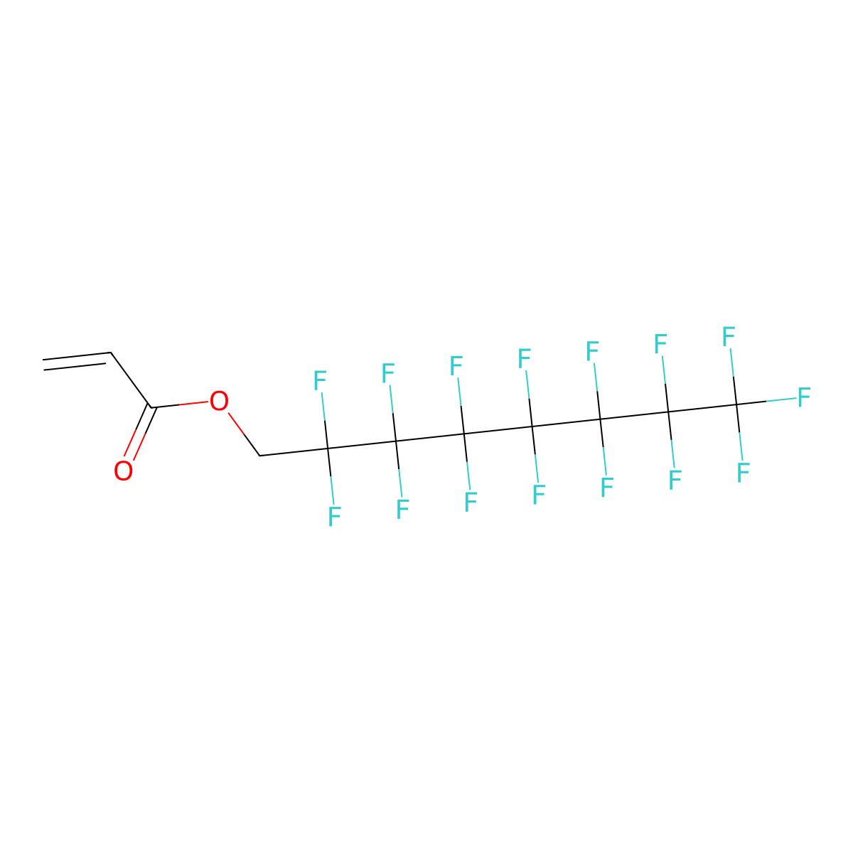 2,2,3,3,4,4,5,5,6,6,7,7,8,8,8-Pentadecafluorooctyl acrylate molecular structure, CAS 152210-09-8