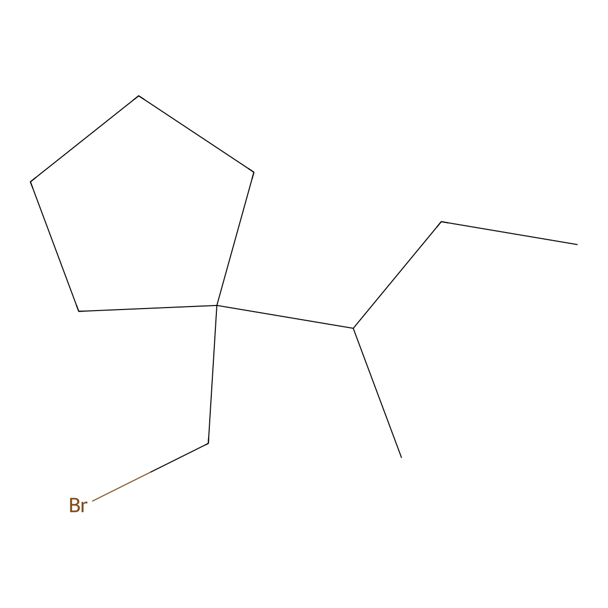 1-(Bromomethyl)-1-(butan-2-YL)cyclopentane molecular structure, CAS 1522101-10-5