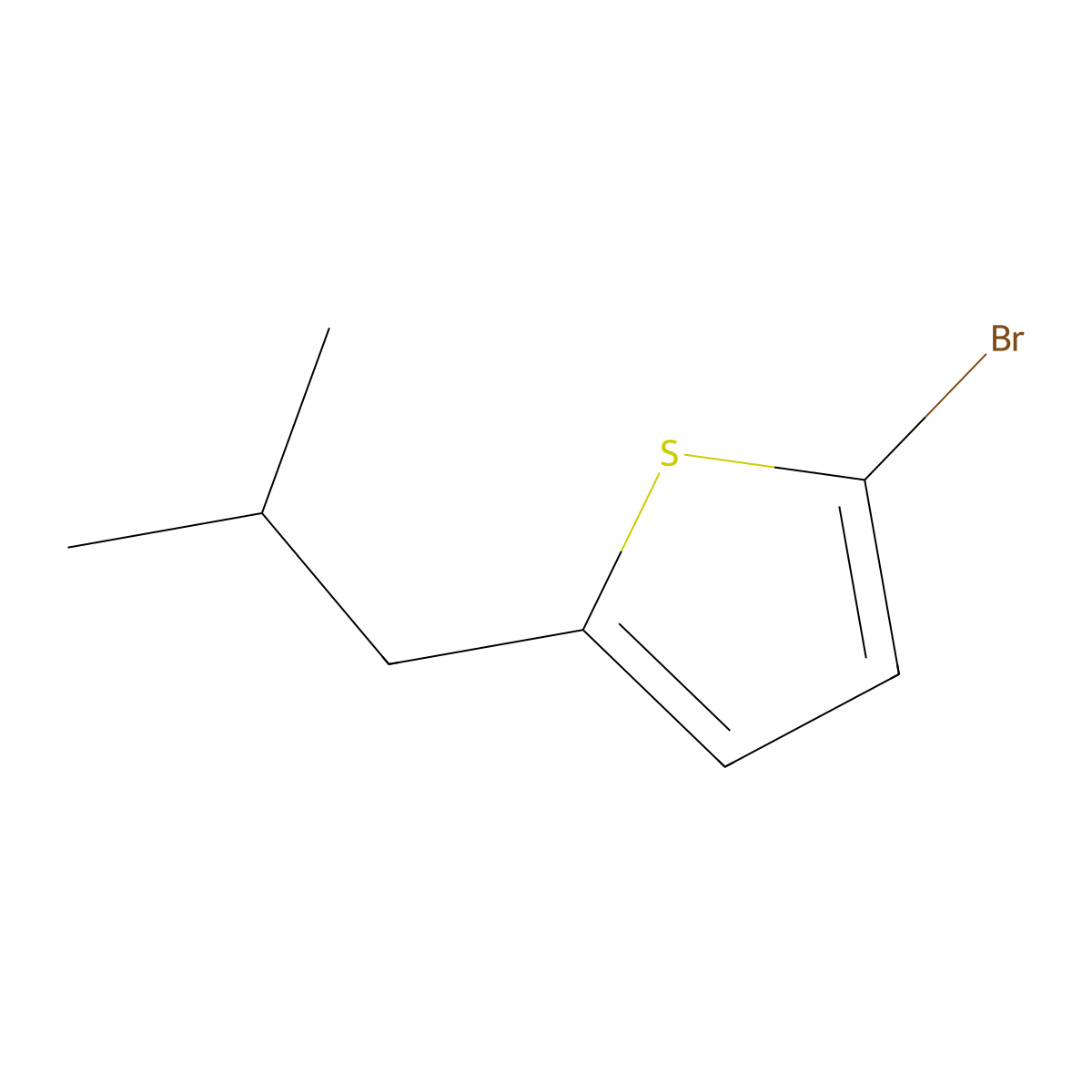 2-Bromo-5-(2-methylpropyl)thiophene molecular structure, CAS 1522107-19-2
